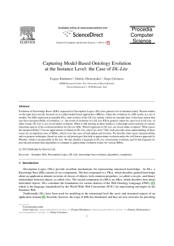 Procedia Computer Science - Department of Computer Science