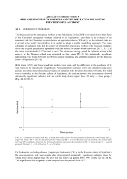 1 Annex XI of Technical Volume 4 RISK ASSESSMENTS FOR