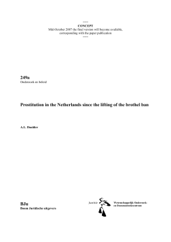 249a Prostitution in the Netherlands since the lifting of