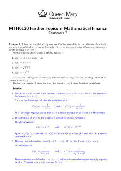 Further Topics in Mathematical Finance - Coursework 7