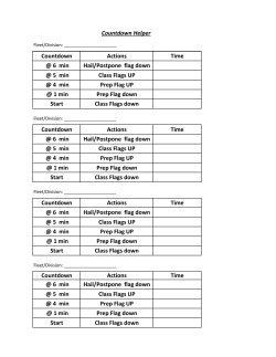 Countdown Helper Countdown Actions Time @ 6 min Hail/Postpone