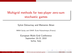 Multigrid methods for two-player zero-sum stochastic games
