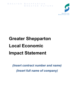 Greater Shepparton Local Economic Impact Statement