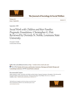 Social Work with Children and their Families