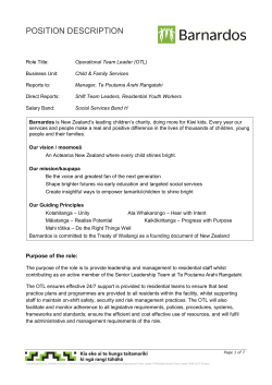 Position Description - General Staff (Template)