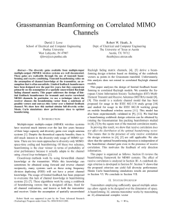 Grassmannian Beamforming on Correlated MIMO Channels