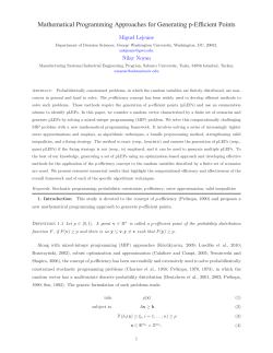 Mathematical Programming Approaches for Generating p