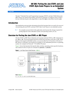 AN 586: Porting the Jam STAPL and Jam STAPL Byte