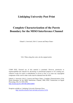 Complete Characterization of the Pareto