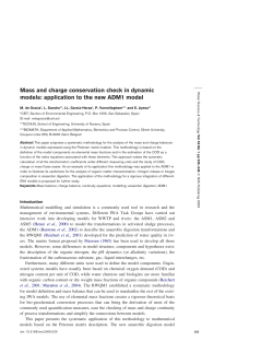 Mass and charge conservation check in dynamic models