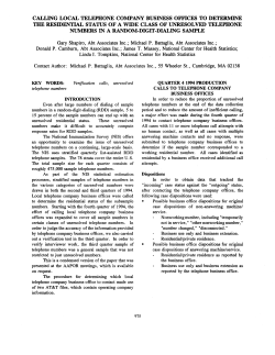 1995: calling local telephone company business offices
