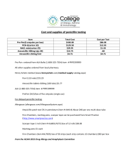 Cost and supplies of penicillin testing