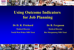 Outcomes 6 sept - Health in Wales