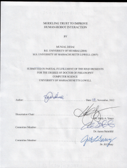 Modeling Trust to Improve Human-Robot Interaction