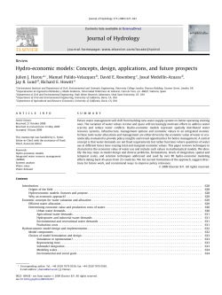 Hydro-economic models - Center for Watershed Sciences