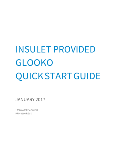 insulet provided glooko quick start guide