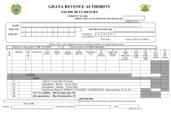 excise duty return completion notes