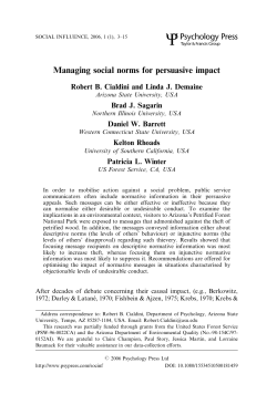Managing social norms for persuasive impact