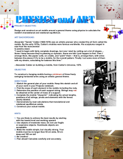 PROJECT OBJECTIVE: Design and construct an art mobile around