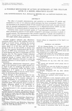 A Possible Mechanism of Action of Estrogen at the