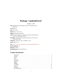 Package `randomForest`