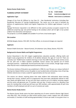 Tel. No: 01205 336446 Email:  Website