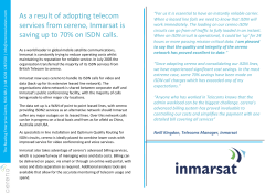 As a result of adopting telecom services from cereno, Inmarsat is