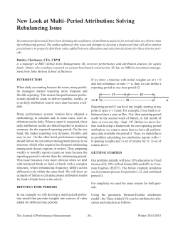 New Look at Multi&ndash;Period Attribution: Solving Rebalancing Issue