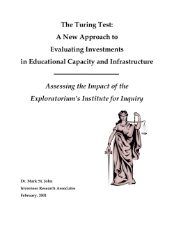 The Turing Test - Inverness Research