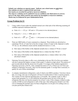 Group Problem Set #1 with Solutions