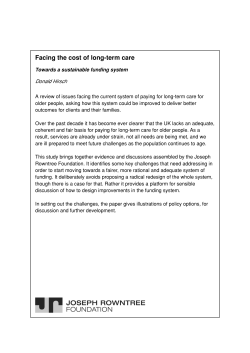 Facing the cost of long-term care