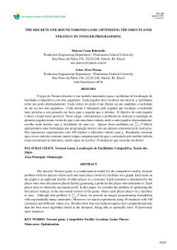 THE DISCRETE ONE-ROUND VORONOI GAME