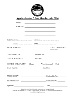 Application for Membership