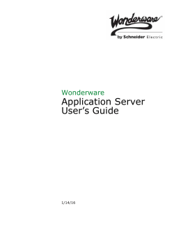 Application Server User`s Guide