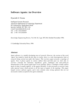 Software Agents: An Overview