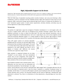 Rigid, Adjustable Support via Six Struts