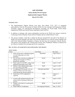 Samoa Health SWAP Program