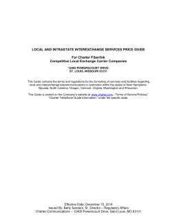 LOCAL AND INTRASTATE INTEREXCHANGE SERVICES PRICE