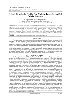 traffic flow modeling using cellular automata