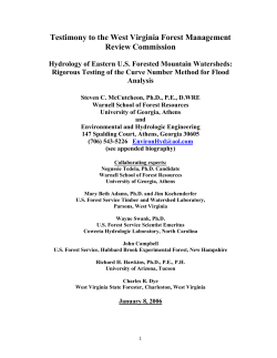 Testimony to the West Virginia Forest Management Review