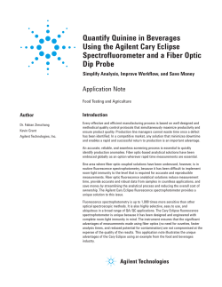 Quantify Quinine in Beverages Using the Agilent Cary Eclipse