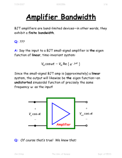Amplifier Bandwidth