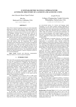 Paper Template for INTERSPEECH 2015