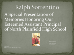 Ralph Sorrentino - North Plainfield School District