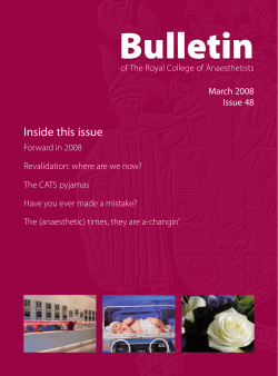 RCoA Bulletin 48 - The Royal College of Anaesthetists
