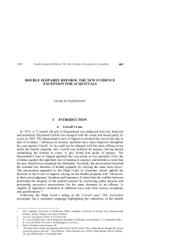 Double Jeopardy Reform