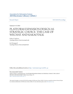 platform expansion design as strategic choice: the case of wechat