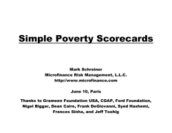 Simple Poverty Scorecards