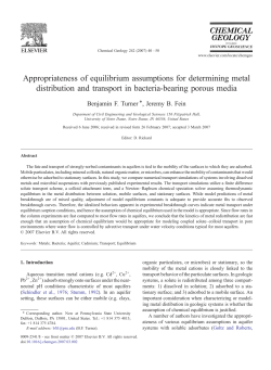 Appropriateness of equilibrium assumptions for determining metal