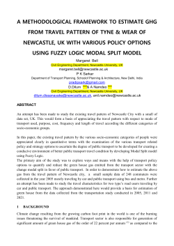 a methodological framework to estimate ghg from travel pattern of